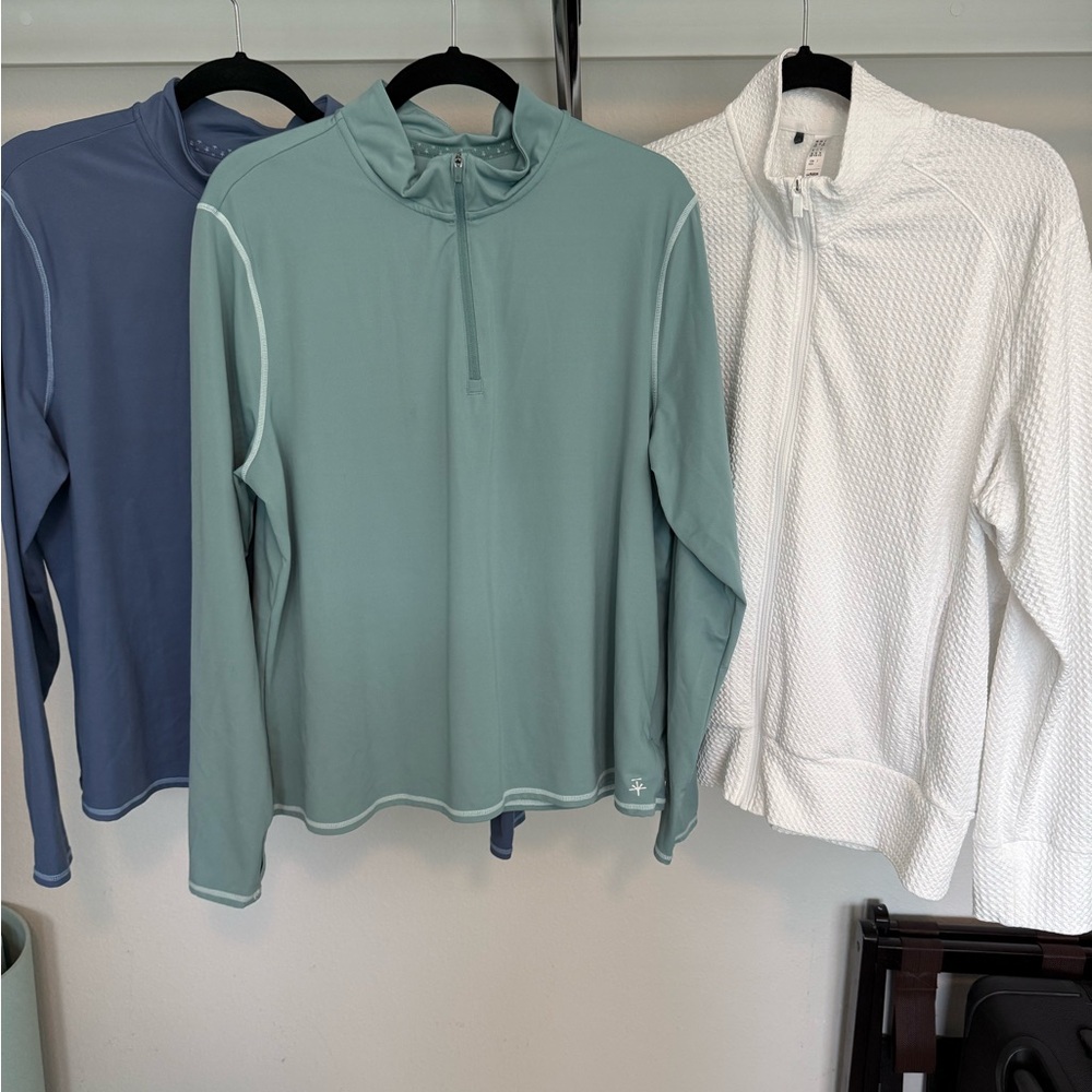 Women's Long Sleeve Jacket Bundle - Blue, Green, and White adidas